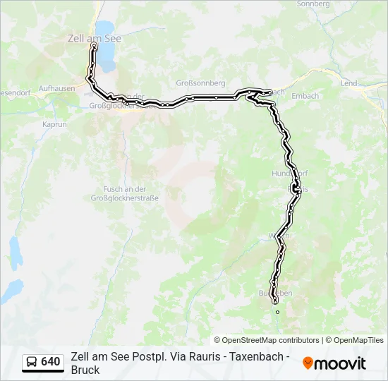 640 Bus Line Map