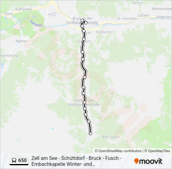 650 Bus Line Map