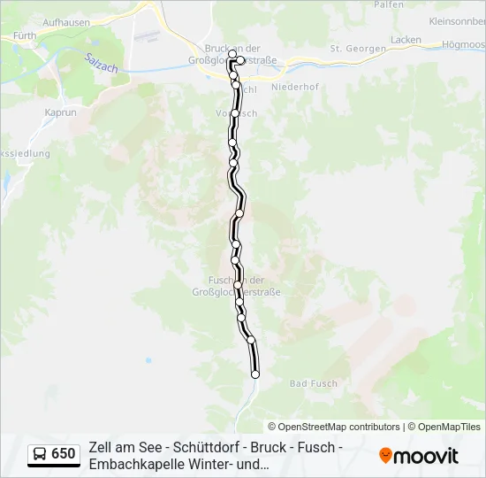 650 Bus Line Map