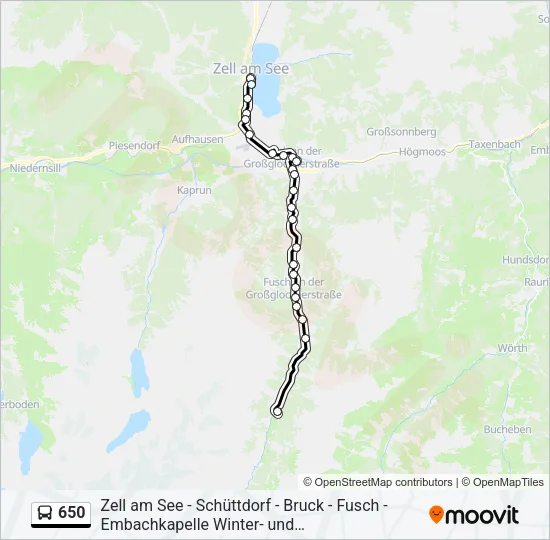 650 Bus Line Map