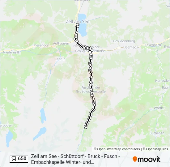 650 Bus Line Map