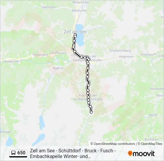 650 Bus Line Map
