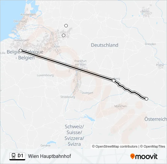 D1 Train Line Map