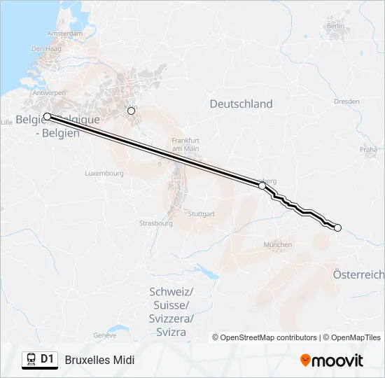 D1 Train Line Map