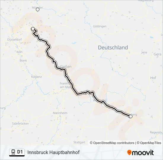 D1 Train Line Map