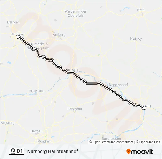 D1 Train Line Map
