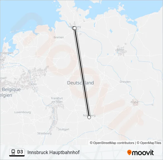 D3 Train Line Map