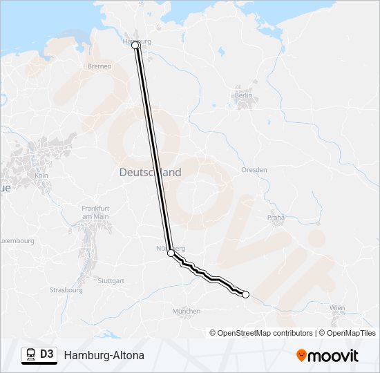 D3 Train Line Map