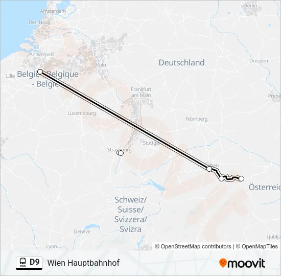 D9 Train Line Map