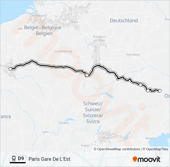 D9 Train Line Map