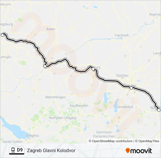 D9 Train Line Map