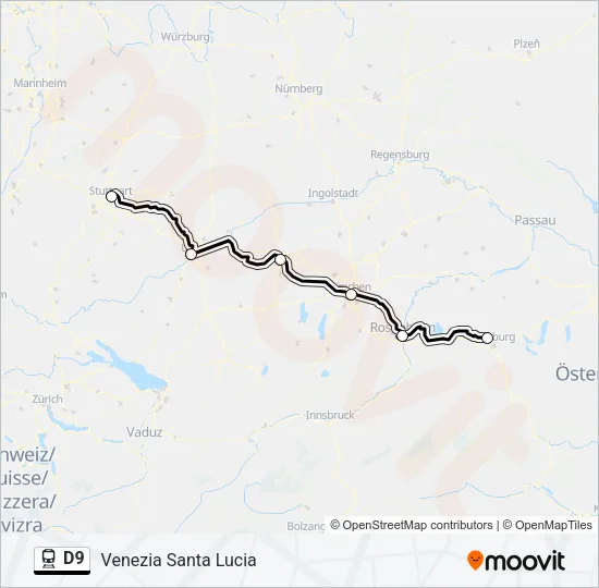 D9 Train Line Map