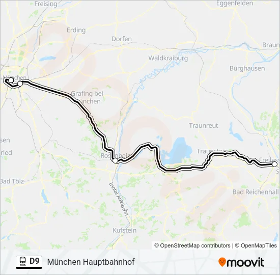 D9 Train Line Map