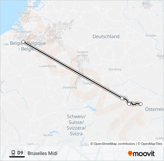 D9 Train Line Map
