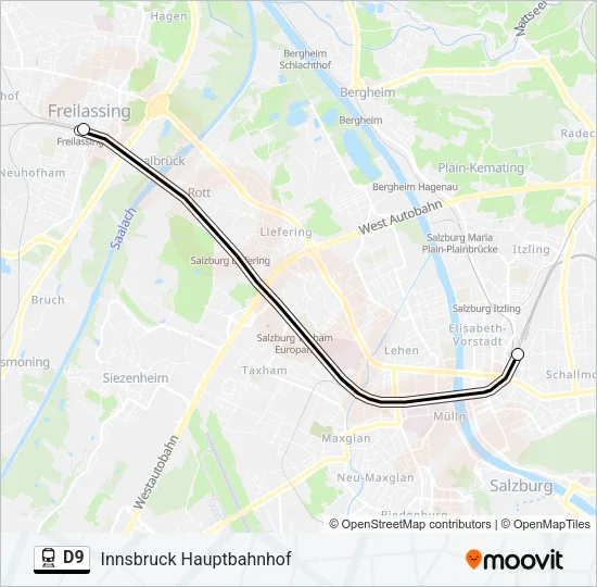 D9 Train Line Map