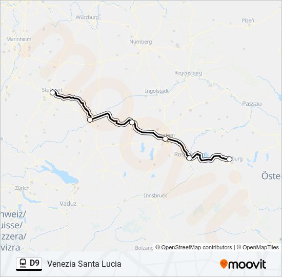 D9 train Line Map