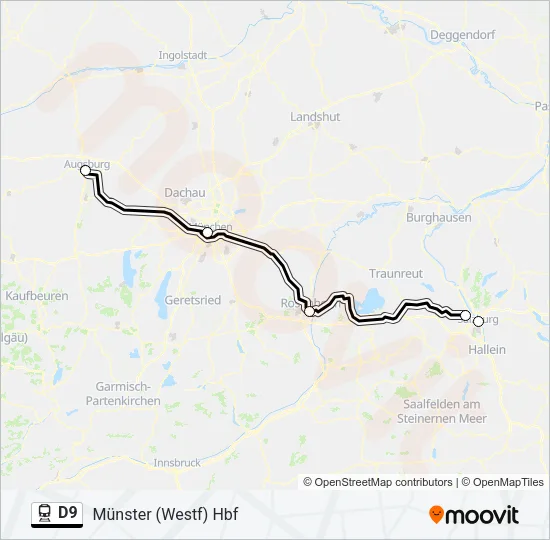 D9 Train Line Map