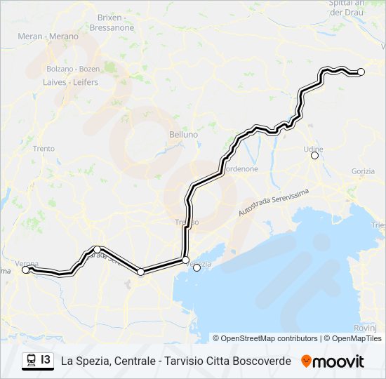 I3 Train Line Map
