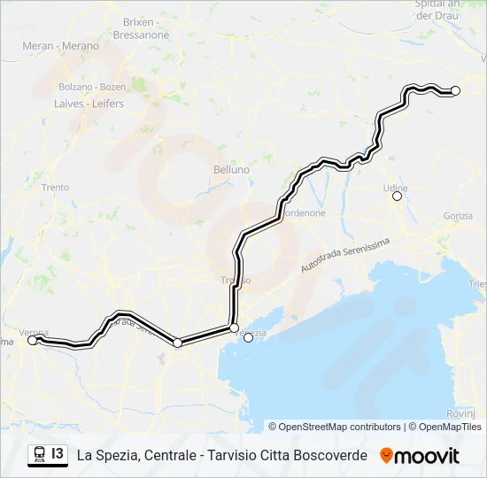I3 Train Line Map