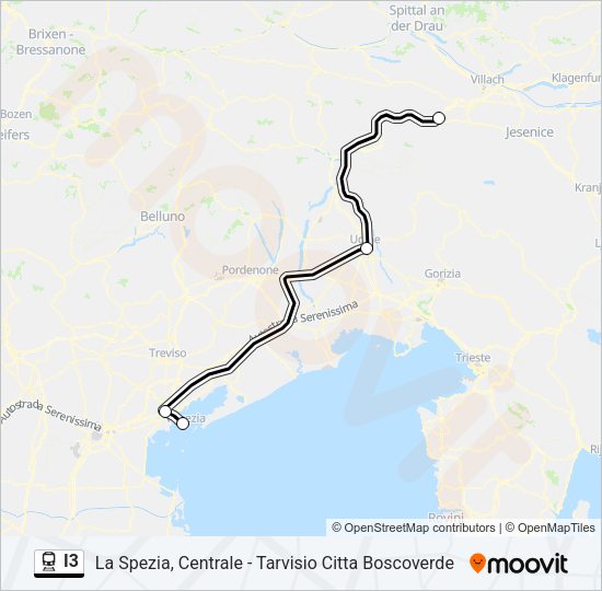 I3 Train Line Map