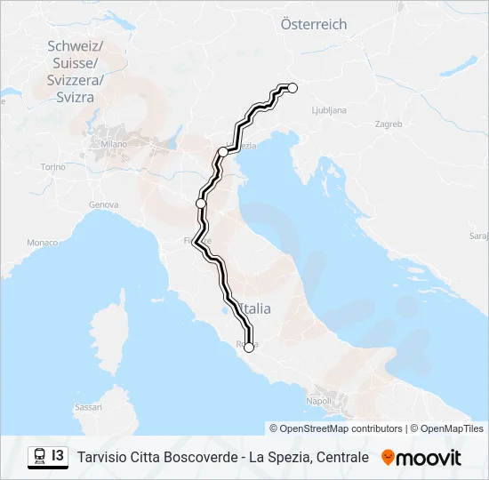 I3 Train Line Map