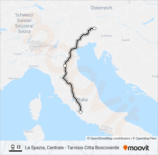 I3 Train Line Map