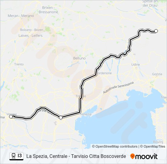 I3 Train Line Map
