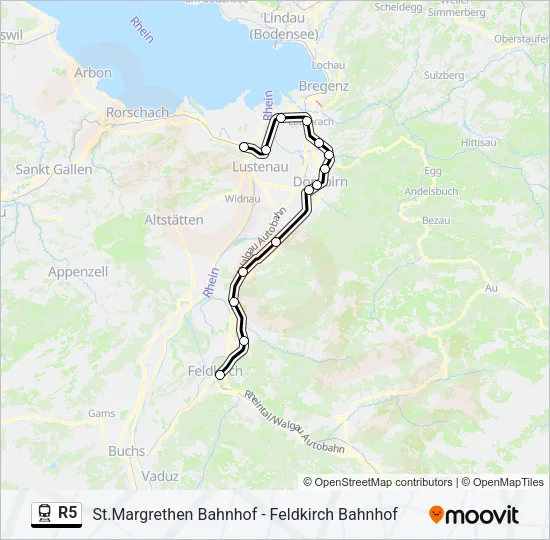 R5 Train Line Map