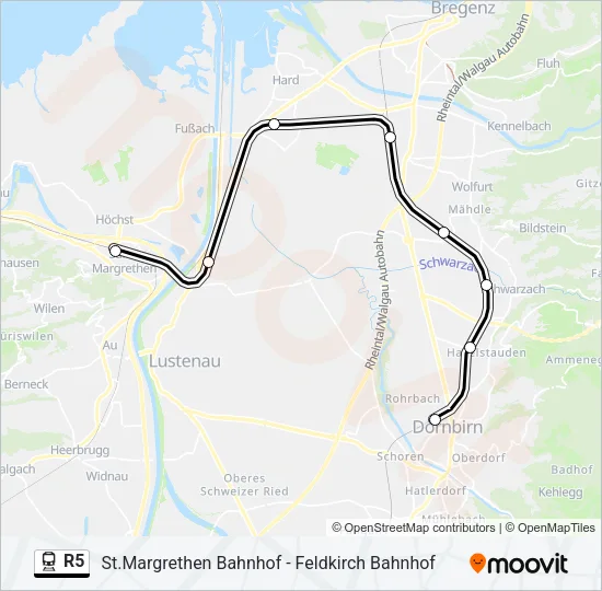 R5 Train Line Map