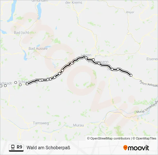 R9 Route: Schedules, Stops & Maps - Wald am Schoberpaß (Updated)