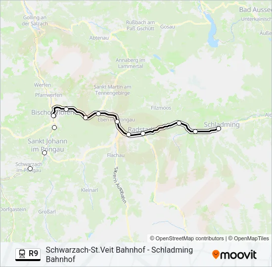 R9 Train Line Map