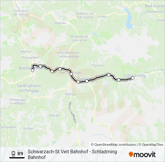 R9 Train Line Map