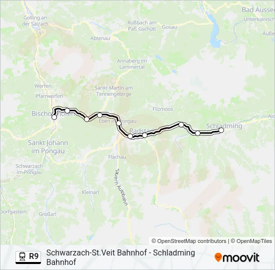 R9 Train Line Map