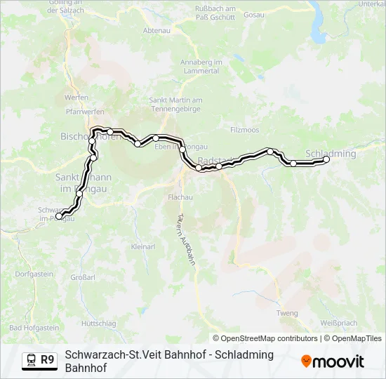 R9 Train Line Map