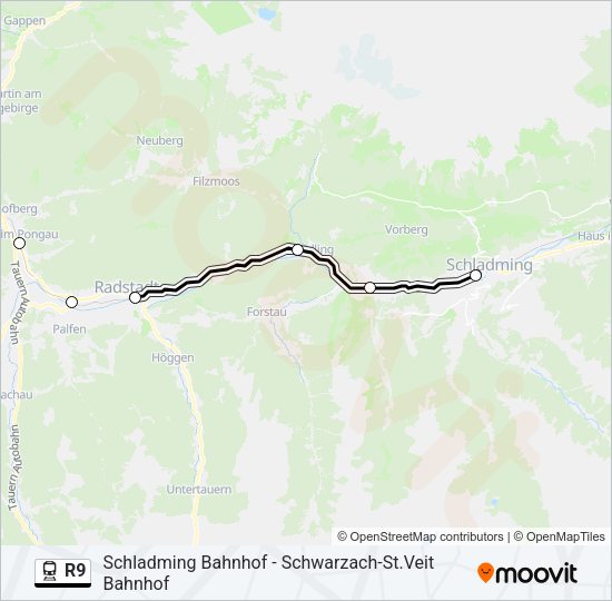 R9 Train Line Map