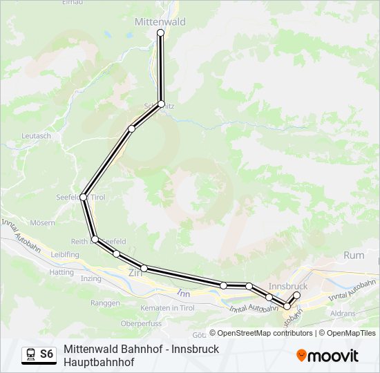 S6 train Line Map