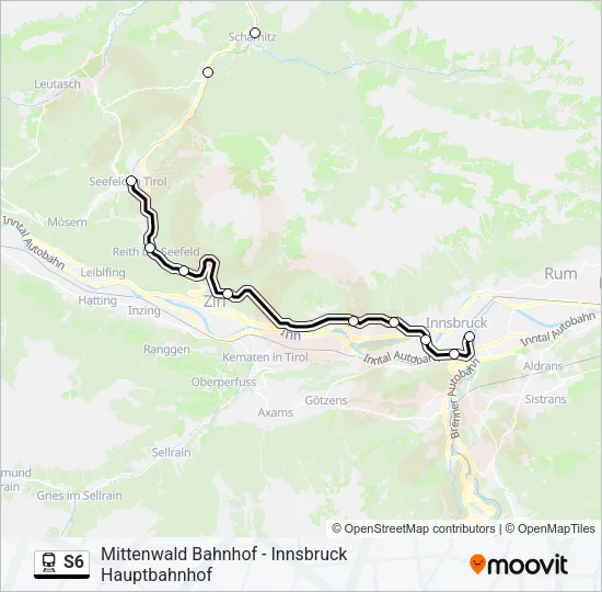 S6 Train Line Map
