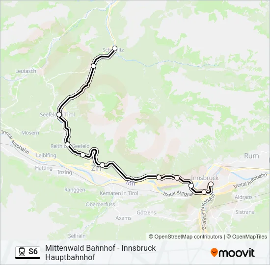 S6 Train Line Map