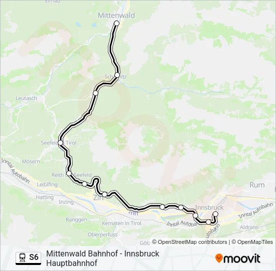S6 Train Line Map