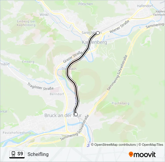 S9 Train Line Map