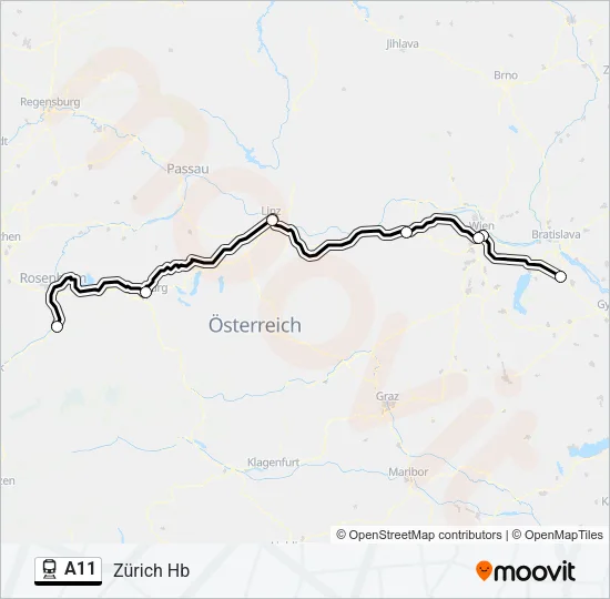 A11 Train Line Map