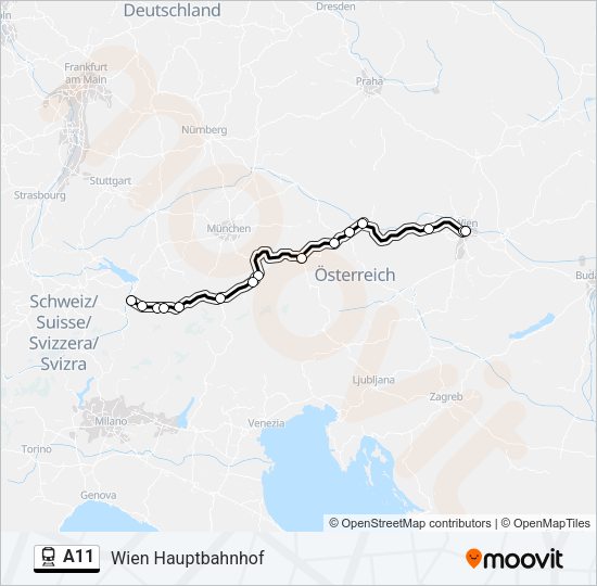 A11 Train Line Map