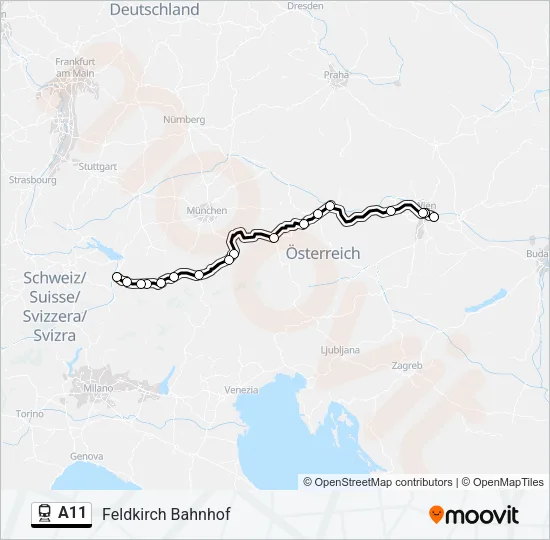 A11 Train Line Map