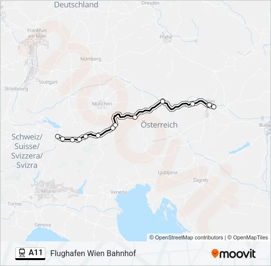 A11 Train Line Map