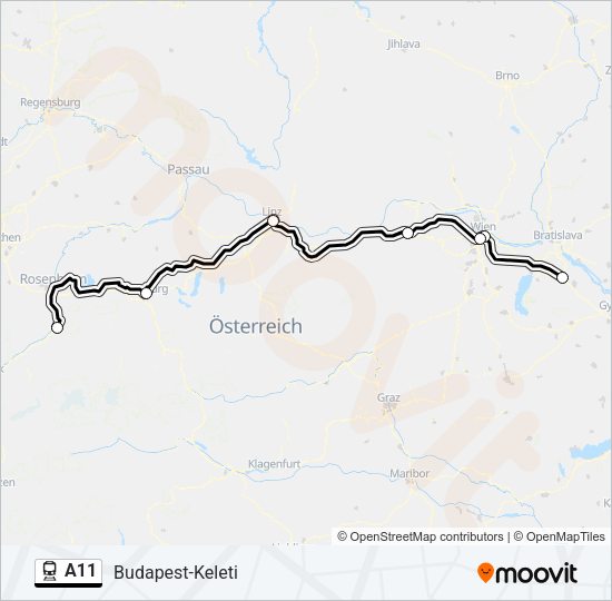 A11 Train Line Map