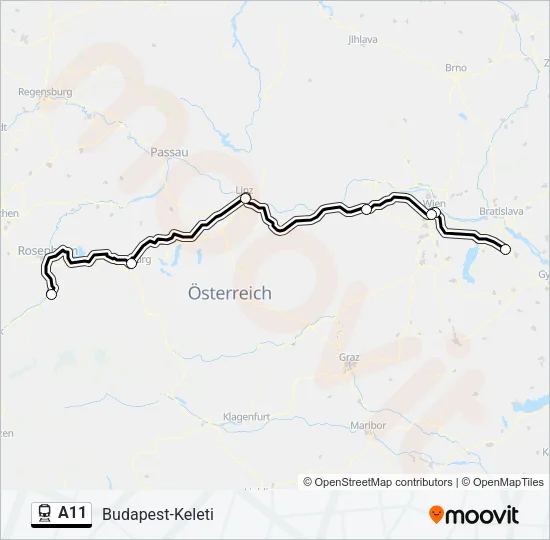 A11 Train Line Map