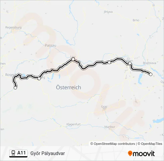 A11 Train Line Map