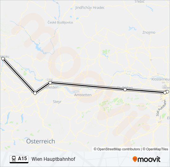 A15 train Line Map