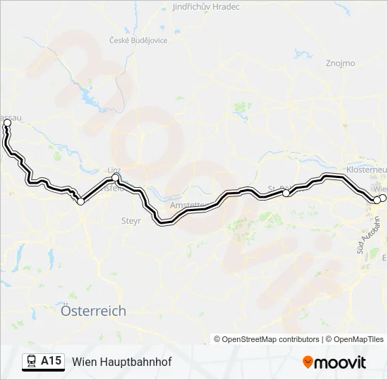 A15 Train Line Map