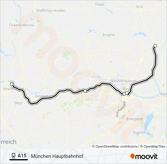 A15 Train Line Map